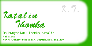 katalin thomka business card